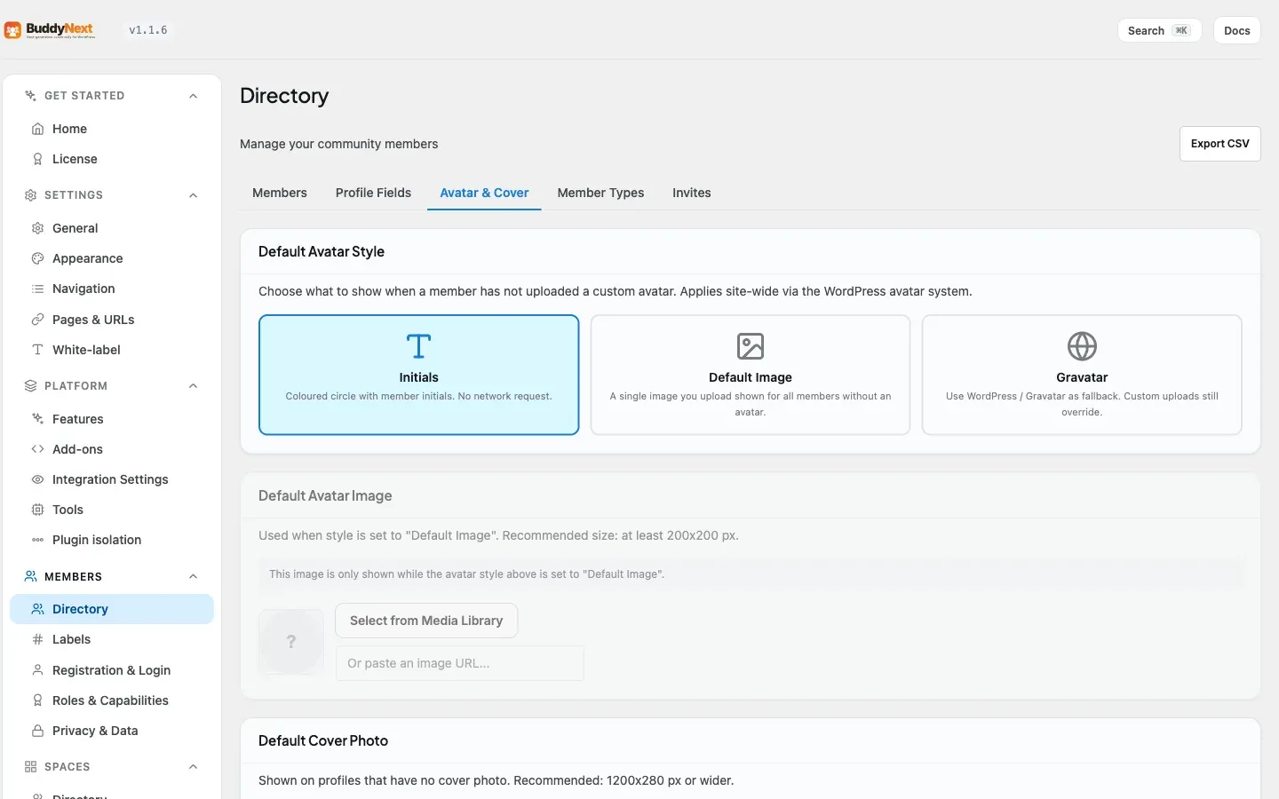 Avatar &amp; Cover settings - sizes, defaults, and moderation