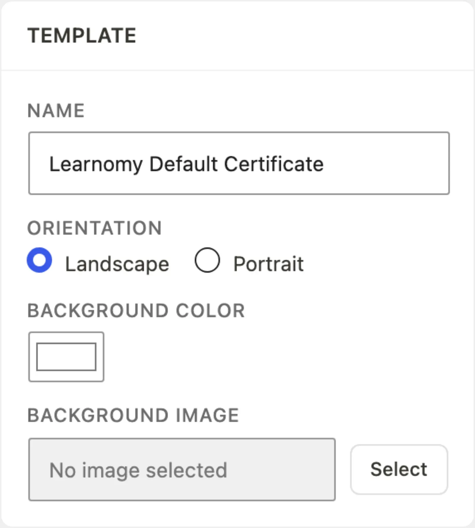 Designer sidebar panel