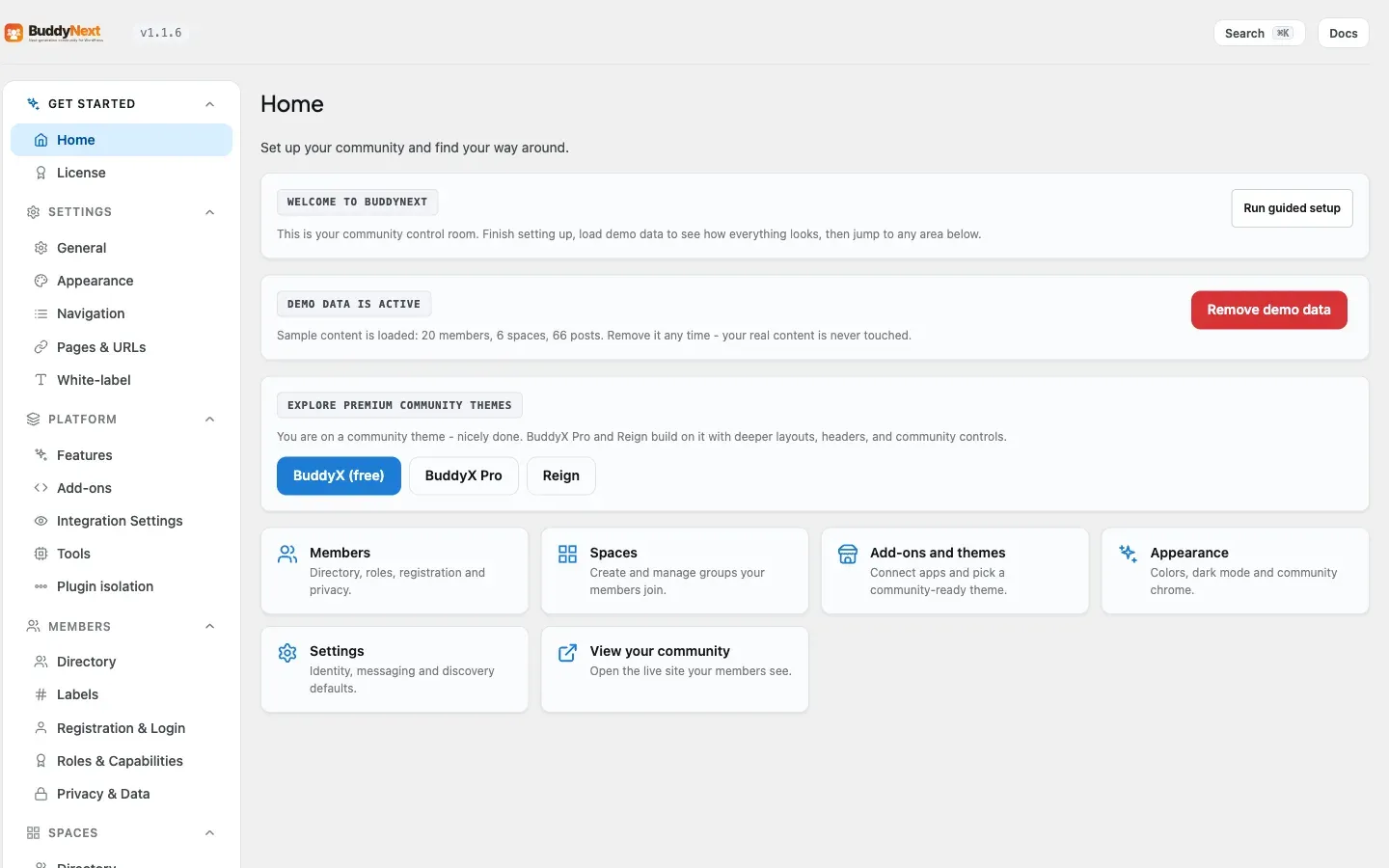 The admin dashboard that the five-layer architecture and PageRouter hub lifecycle assemble