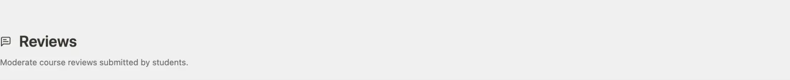 Reviews list header