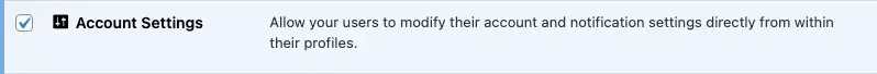 BuddyPress Settings Component