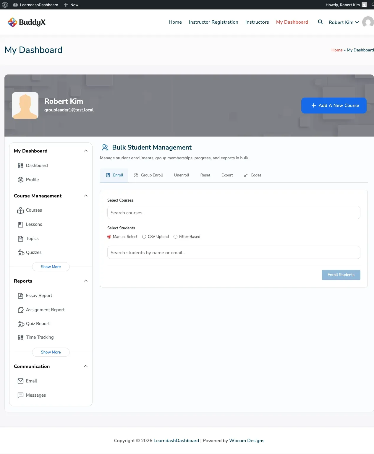 Group Leader Bulk Enrollment