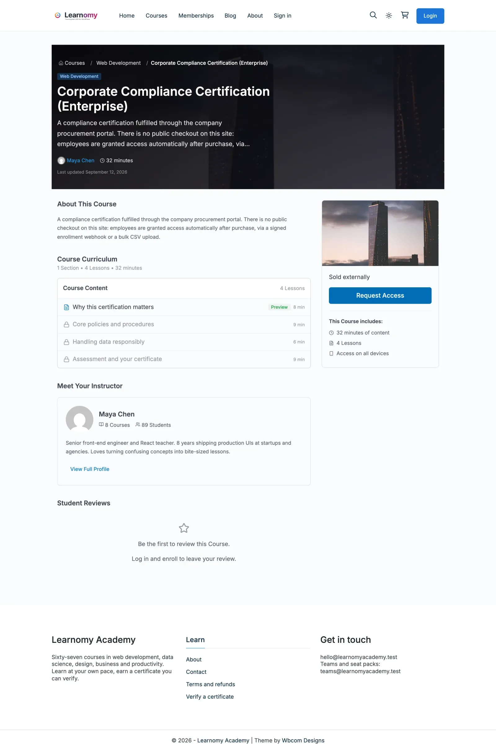 Closed pricing model first view