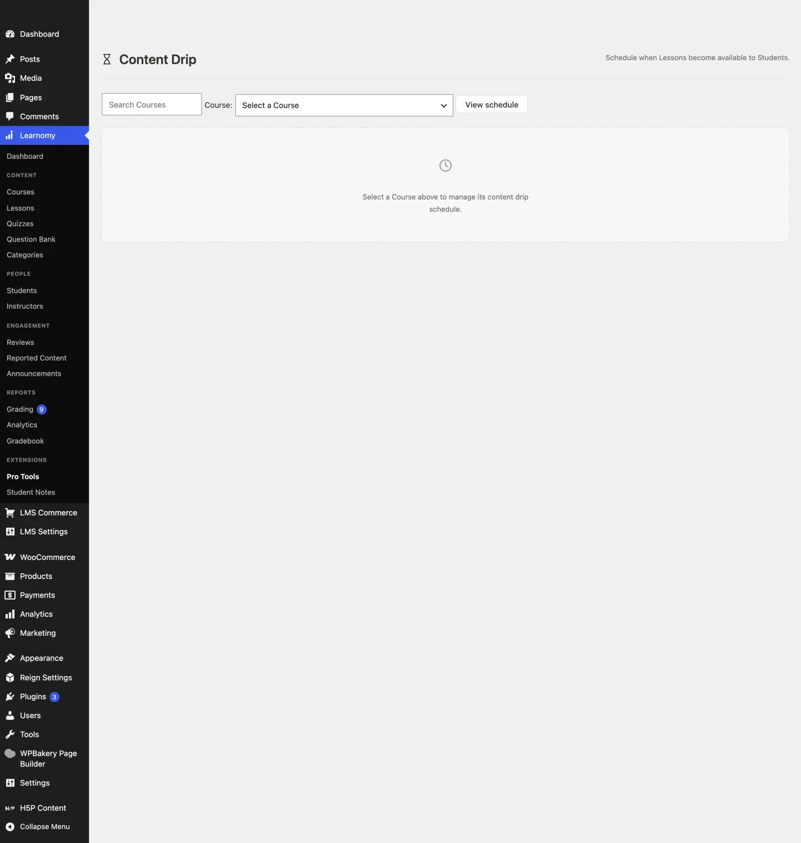 Content Drip page