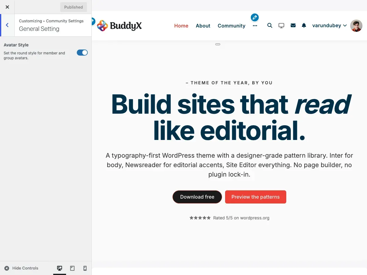 BuddyPress General Settings