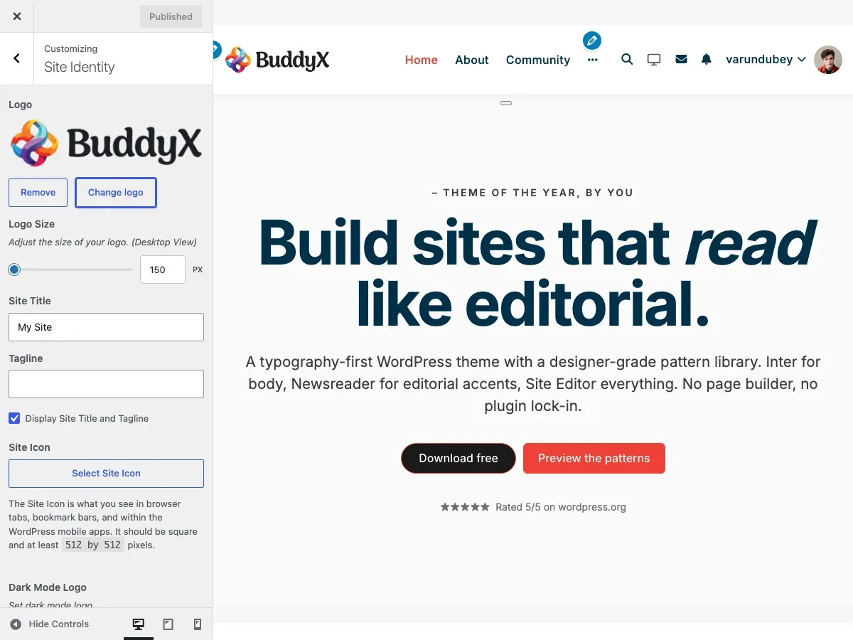 Site Identity Settings