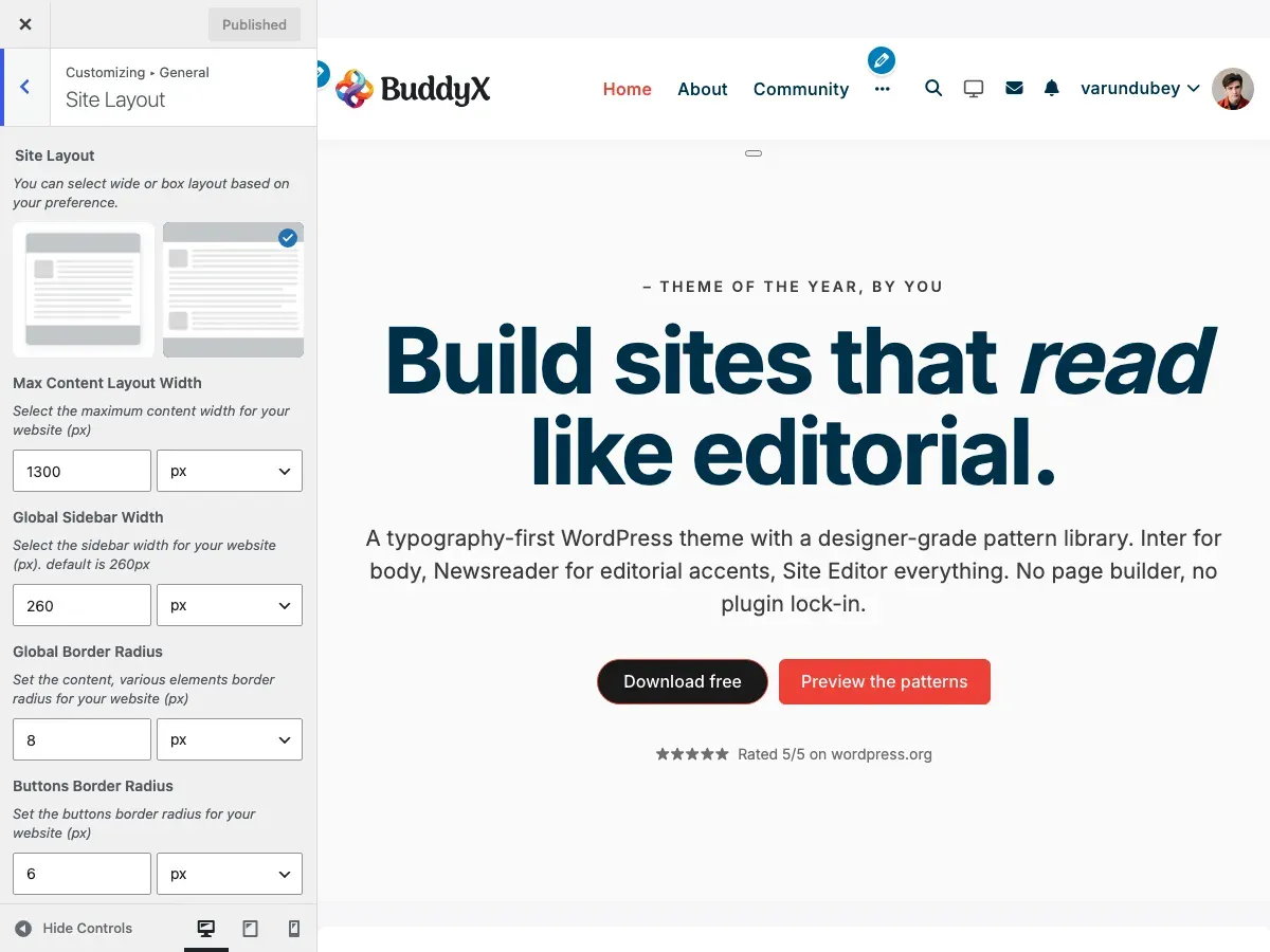 Site Layout Options