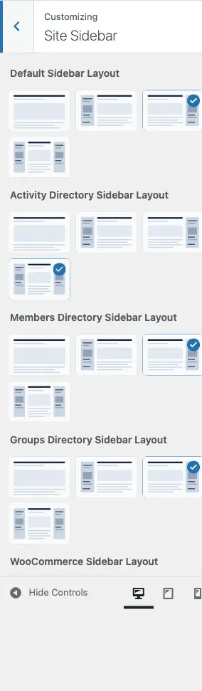Sticky Sidebar Settings