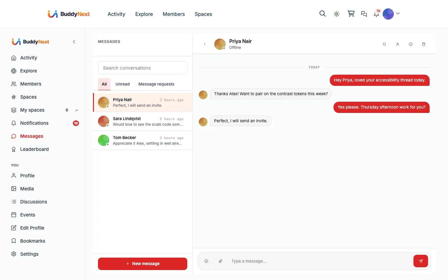 Direct messaging, a bridged WPMediaVerse surface the integration-bridge layer connects