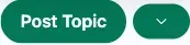 Post composer publish split-button expanded, showing Save as Draft and Schedule options with the date and time picker open