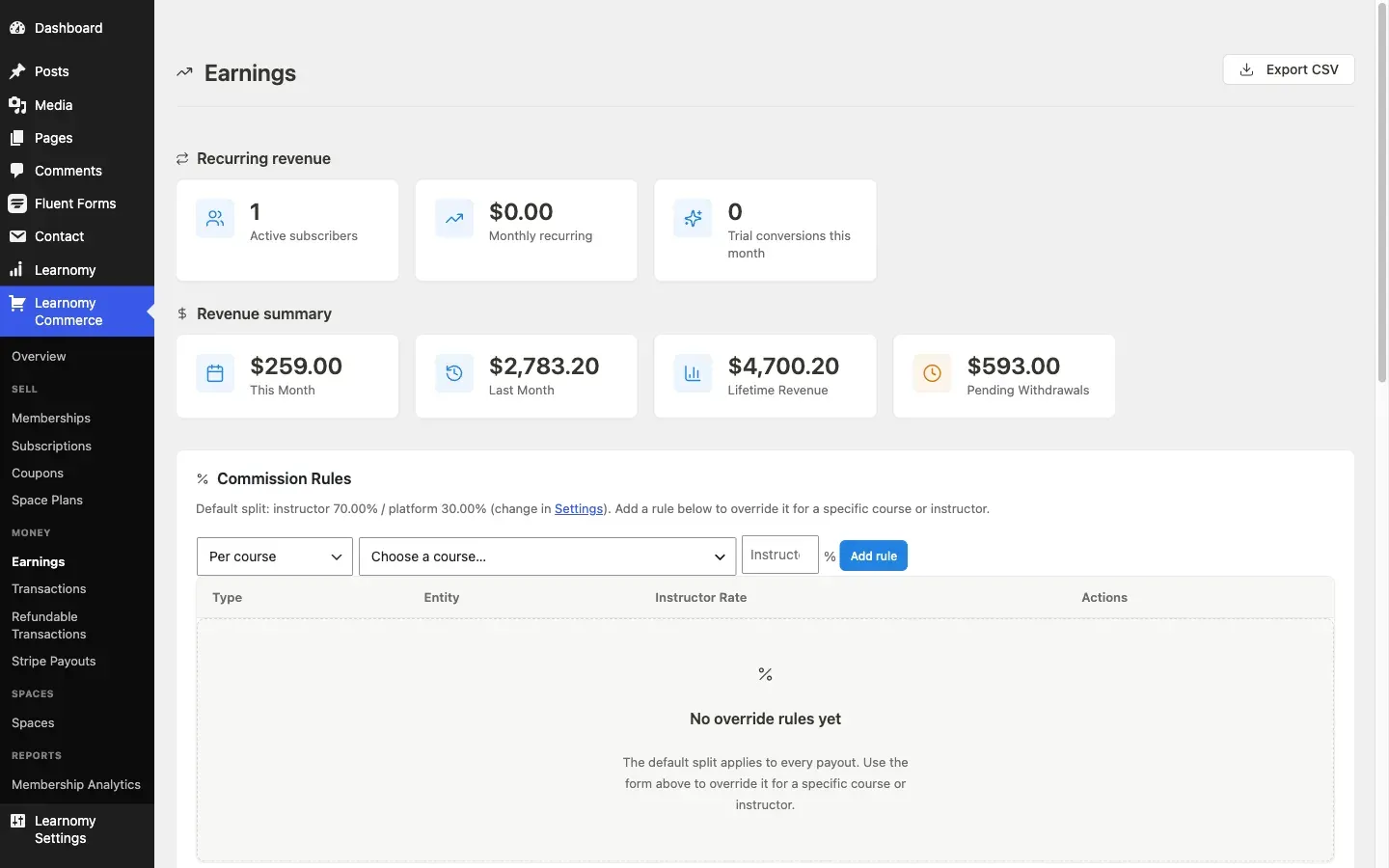 Learnomy instructor earnings