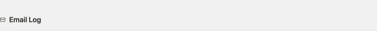 Email Log header