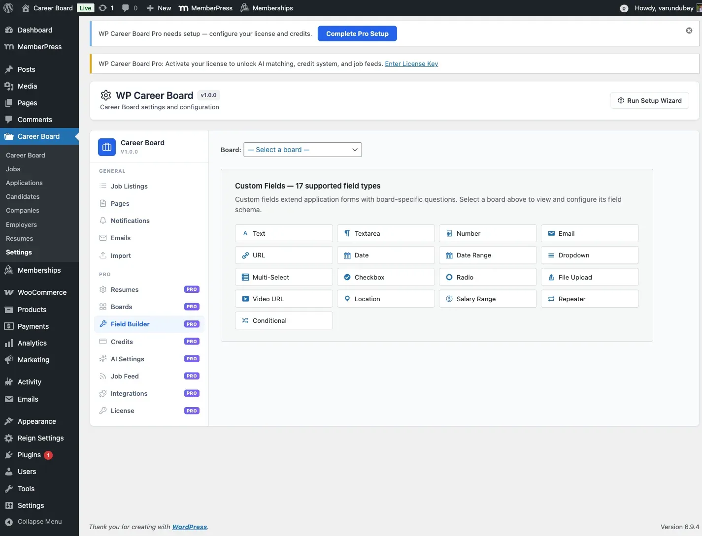 Field Builder - Admin Interface