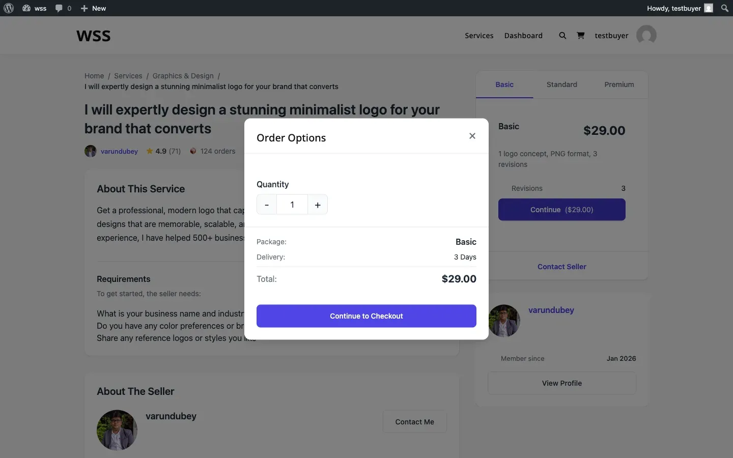Service Add-ons Interface