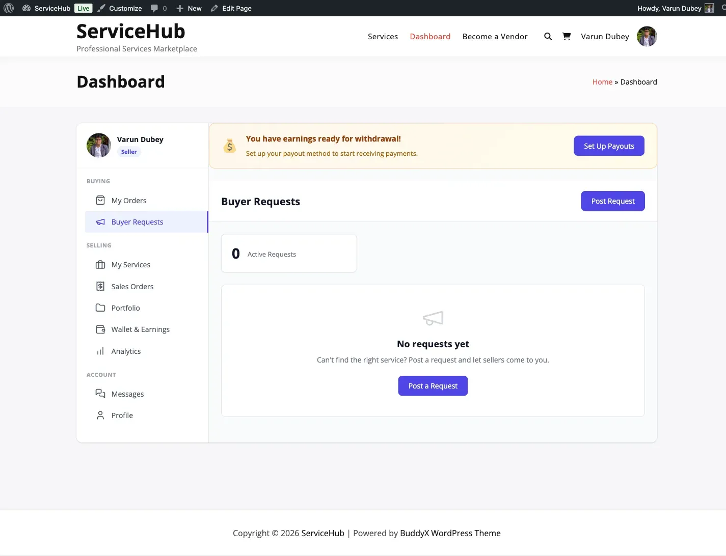 Buyer’s request management