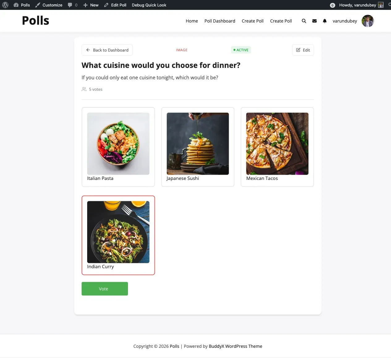 Image Poll Example