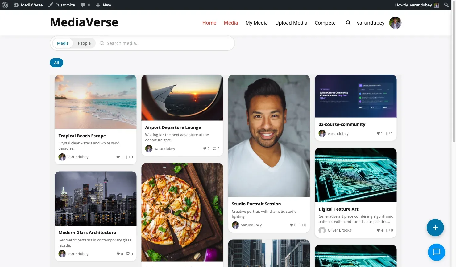 Pinterest masonry layout with cards of varying heights
