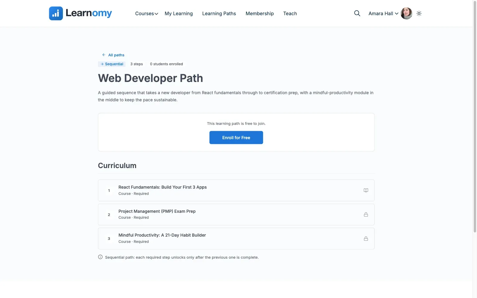 A Learnomy learning path