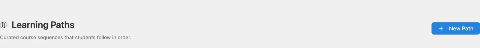 Learning paths list header