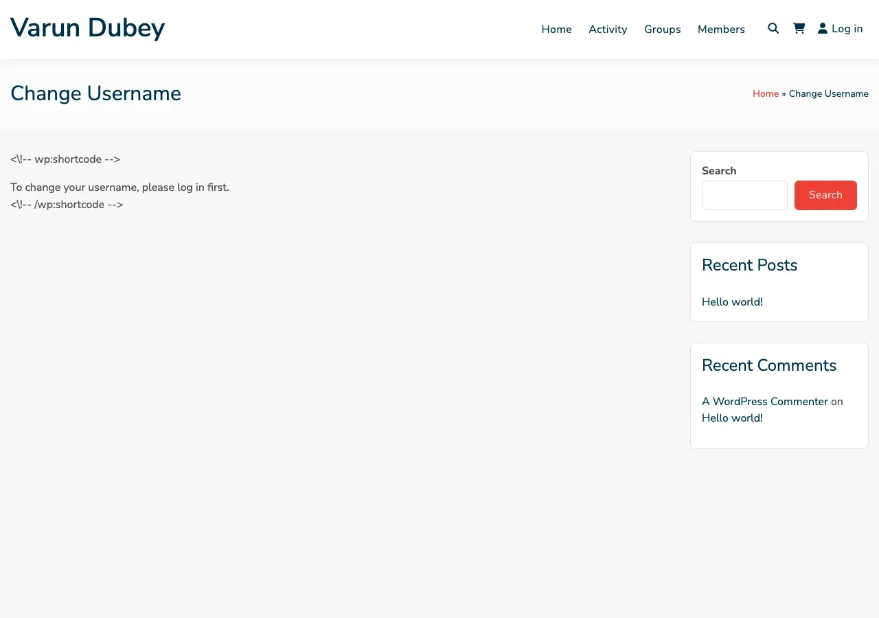 Login Required Message