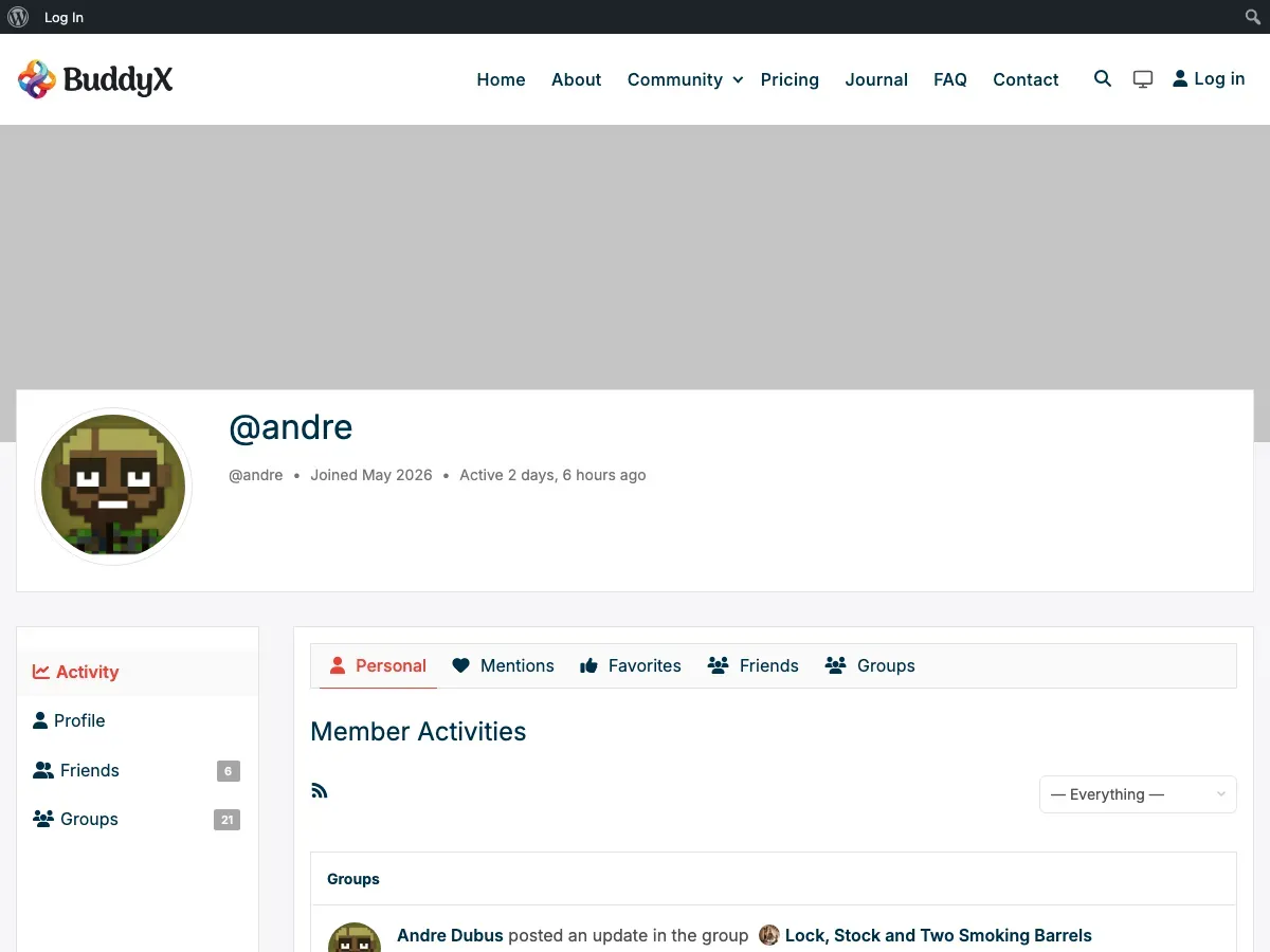 Member Profile Frontend