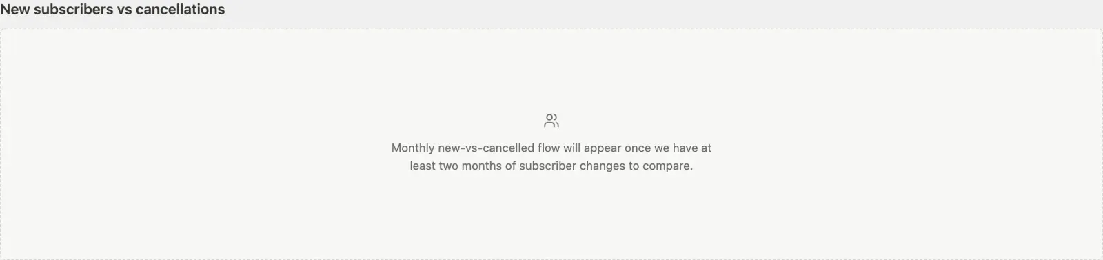 New vs cancellations section