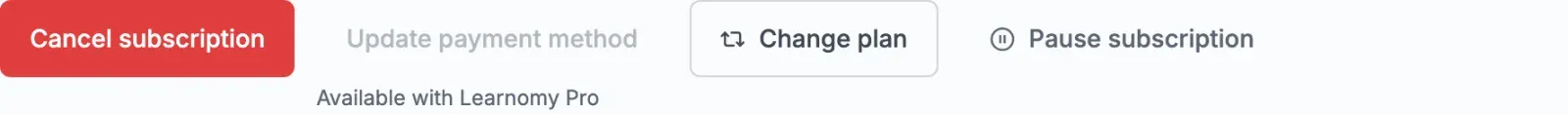 Member subscription actions