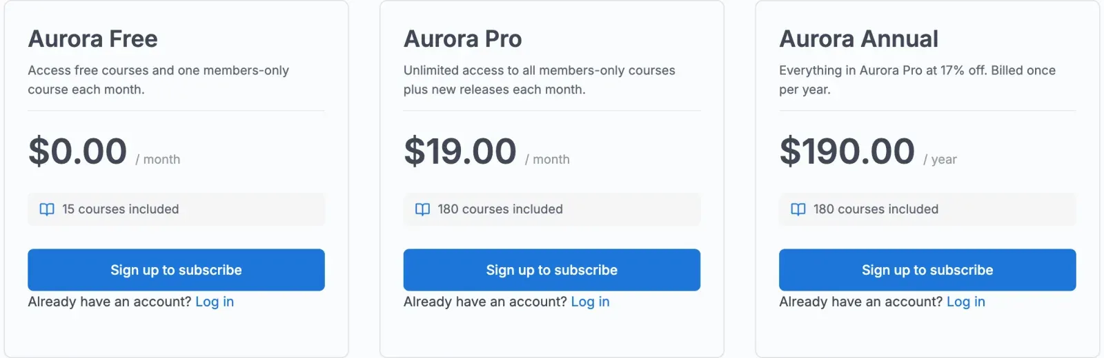 Pro plan card