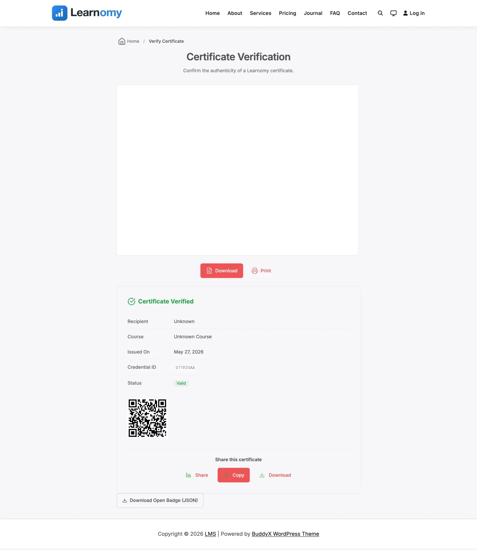 Certificate hash verification first view