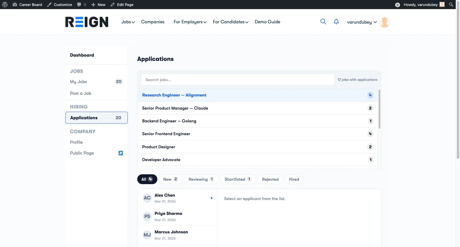 Application Pipeline - Kanban Board