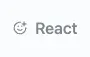 The reaction strip on a post, showing the eight default emoji options a member can pick from