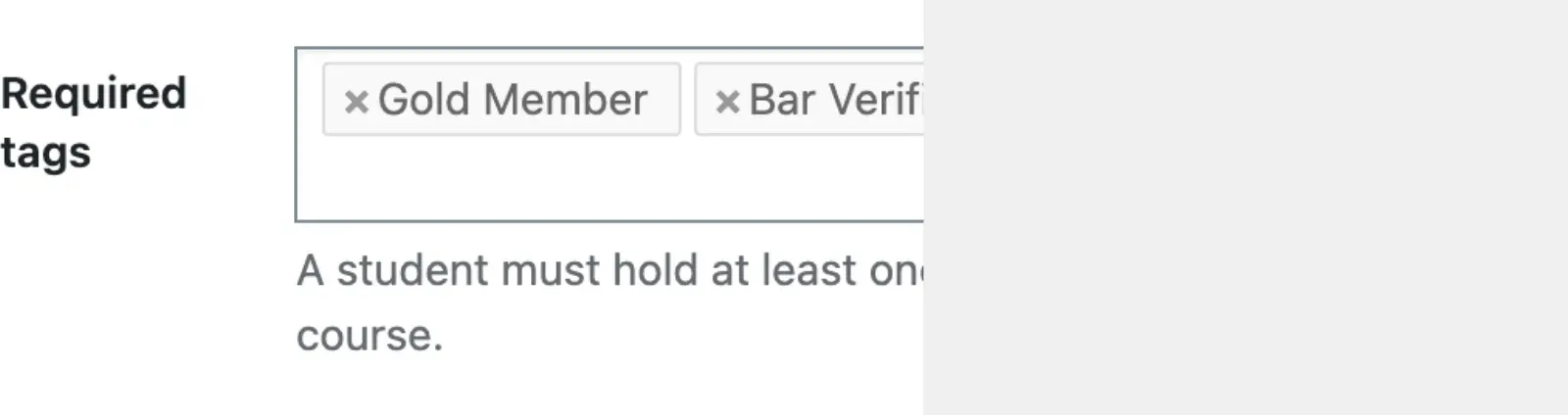 WP Fusion required-tags gate