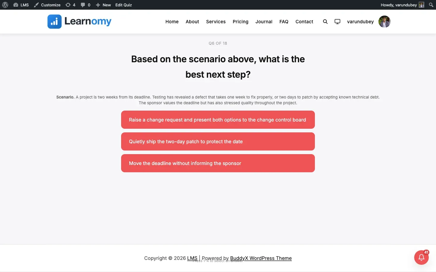 Rich question stem editor