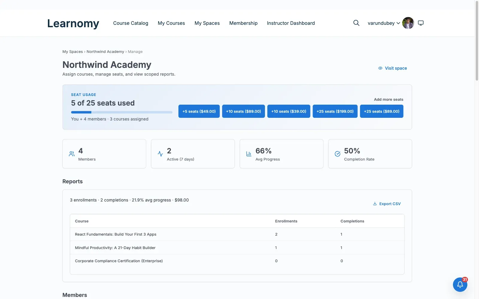 A Learnomy B2B space