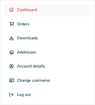 WooCommerce My Account Navigation