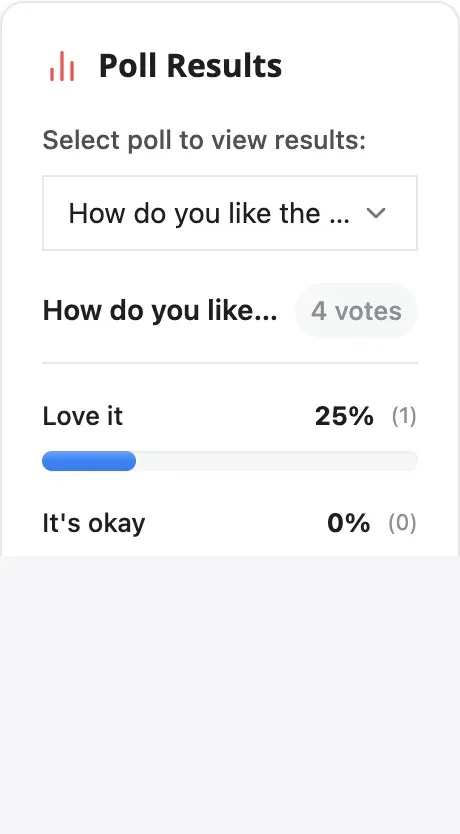 Poll Results Widget